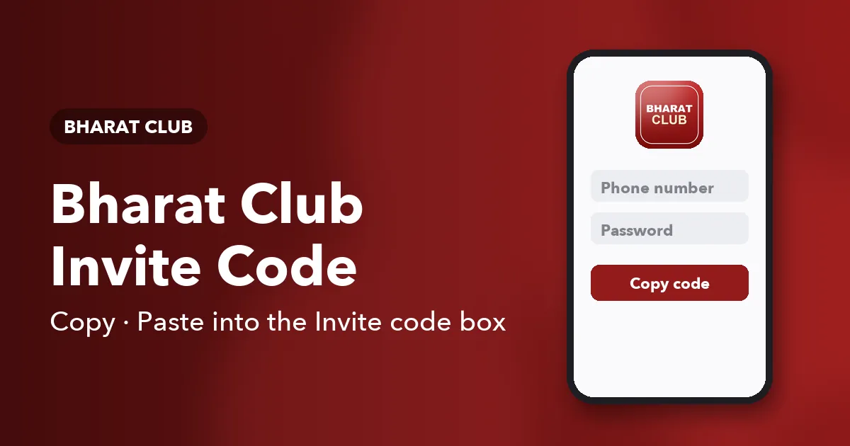 Banner showing an invitation code being pasted into a registration form